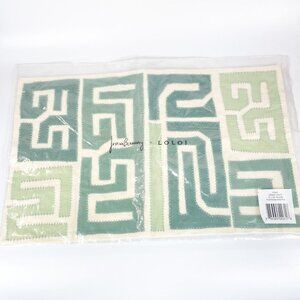 Justina Blakeney X Loloi Green Geometric Maze Decorative Pillow Cover 16" X 26"